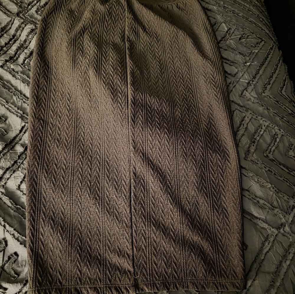 Elegant Brown Pencil Skirt